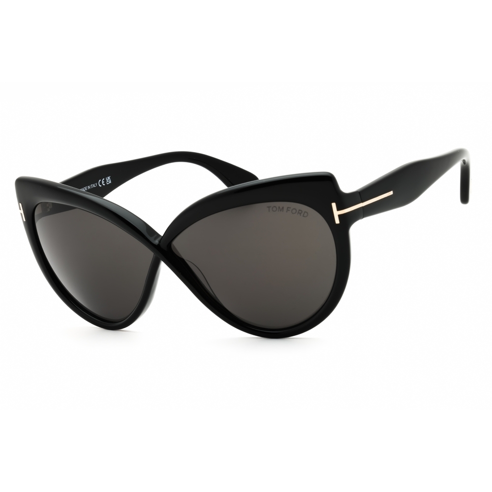 Nwt Tom Ford Ft1196 Black Cat Eye 65mm Sunglasses